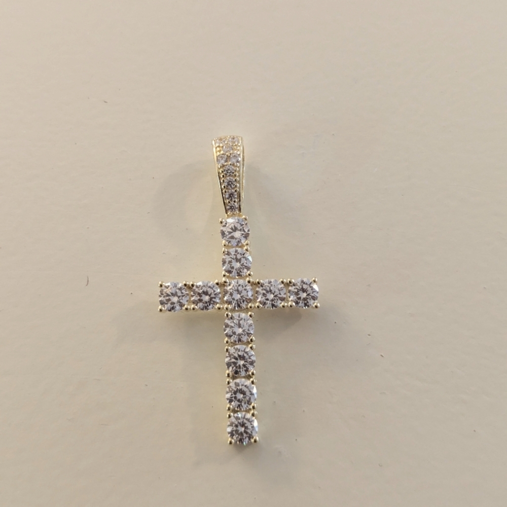 New Rhinestone Cross Pendant - Picture 3 of 10